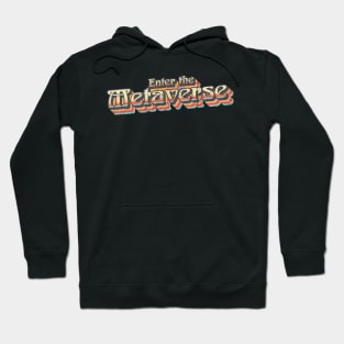 Retro vintage distressed Metaverse design Hoodie